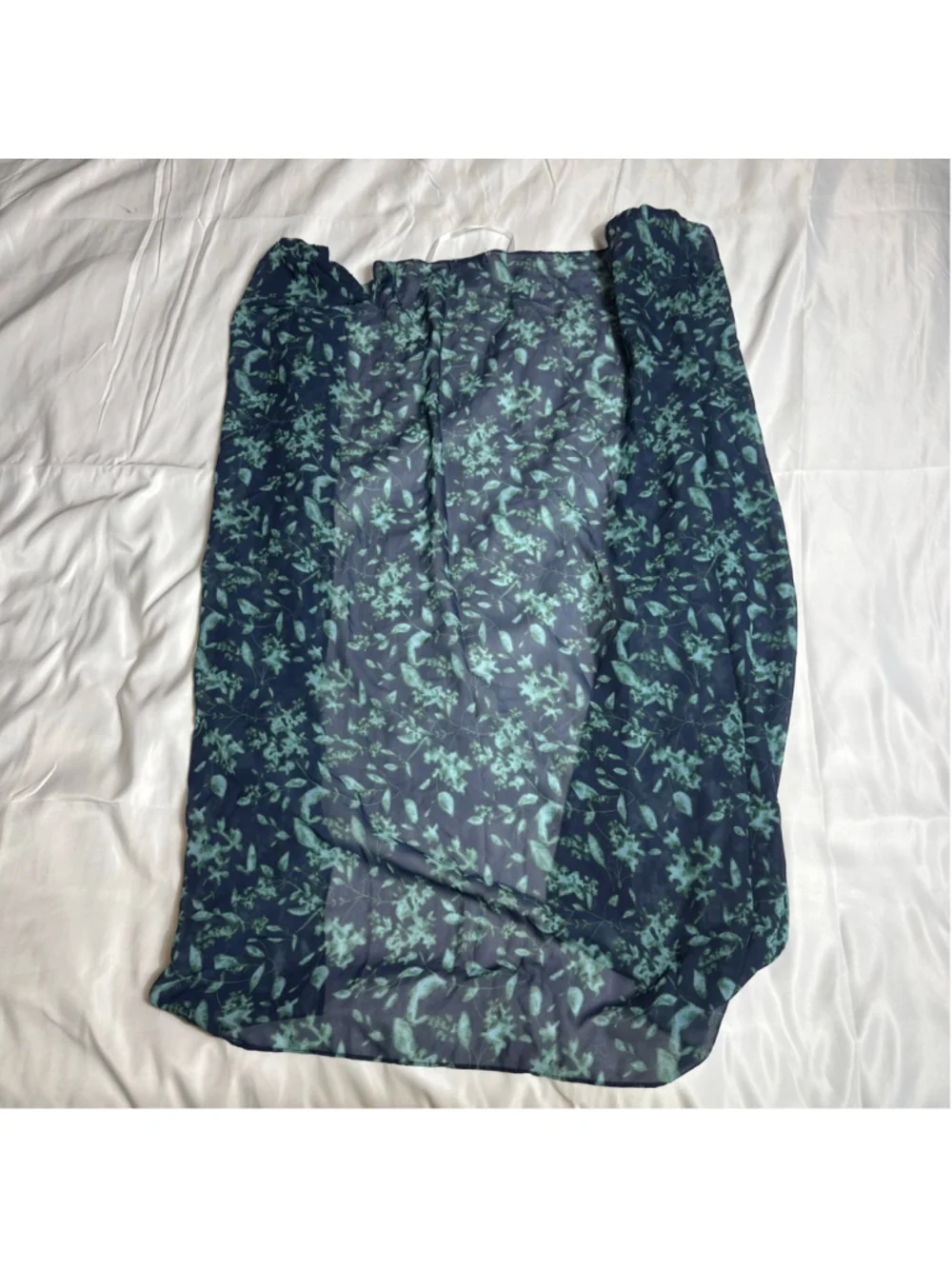 Women's Nordstrom Rack Floral Swim Coverup, One Size, Blue and Green
